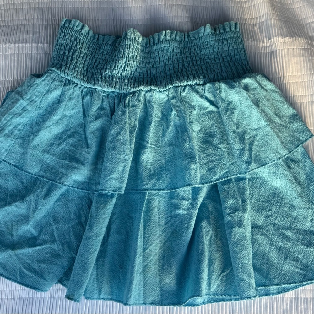 SHEIN Teal Tiered Skirt adult XXS like new